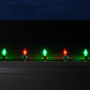 C9 Green / Red FlexFilament Shatterproof Vintage Commercial LED Christmas Lights, Lights