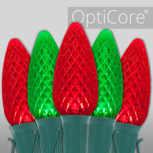 C9 Green / Red OptiCore Commercial LED Christmas Lights, Lights
