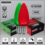 C9 Green / Red OptiCore Commercial LED Christmas Lights, Lights
