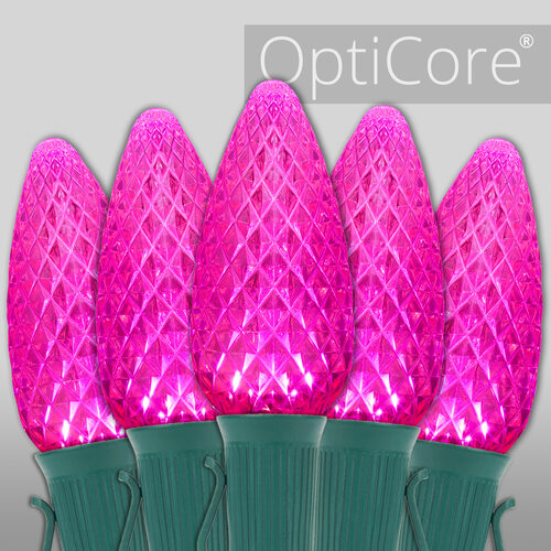 C9 Pink OptiCore Commercial LED Christmas Lights, Lights