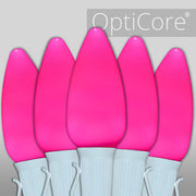 C9 Pink Smooth OptiCore Commercial LED Christmas Lights, Lights