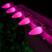 C9 Pink Smooth OptiCore Commercial LED Christmas Lights, Lights