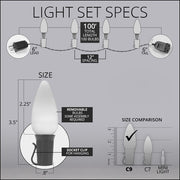 C9 Pink Smooth OptiCore Commercial LED Christmas Lights, Lights
