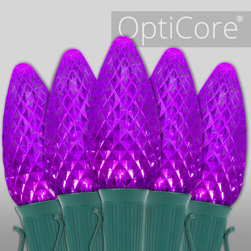 C9 Purple OptiCore Commercial LED Christmas Lights, Lights