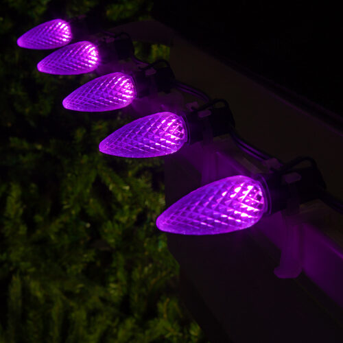 C9 Purple OptiCore Commercial LED Christmas Lights, Lights