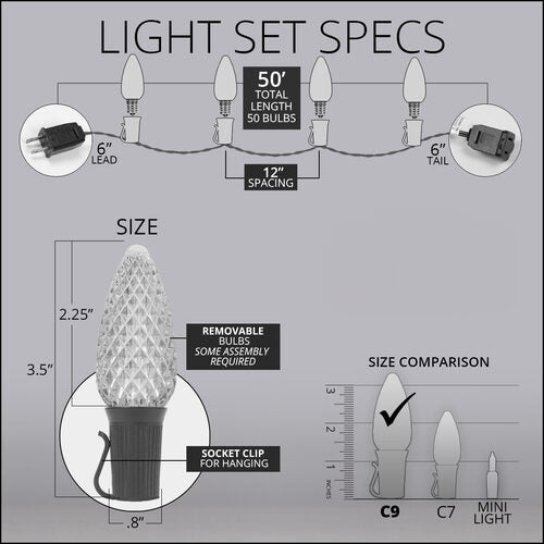 C9 Purple OptiCore Commercial LED Halloween Lights, Lights