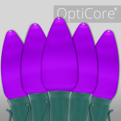 C9 Purple Smooth OptiCore Commercial LED Christmas Lights, Lights