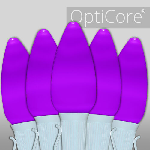 C9 Purple Smooth OptiCore Commercial LED Christmas Lights, Lights