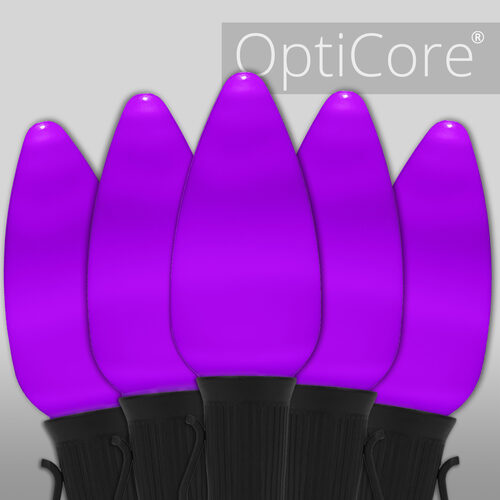 C9 Purple Smooth OptiCore Commercial LED Halloween Lights, Lights