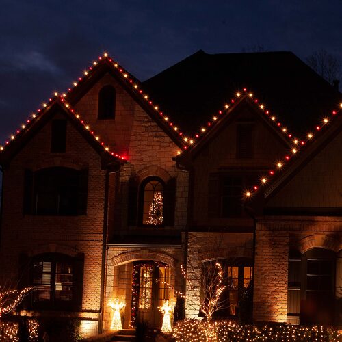 C9 Red / Clear Commercial Christmas Lights, Lights