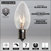 C9 Red / Clear Commercial Christmas Lights, Lights