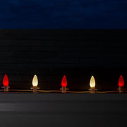 C9 Red / Warm White Smooth OptiCore Commercial LED Christmas Lights, Lights