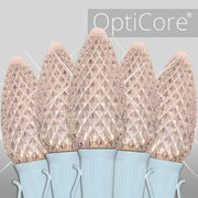 C9 Warm White Twinkle OptiCore Commercial LED Christmas Lights, Lights
