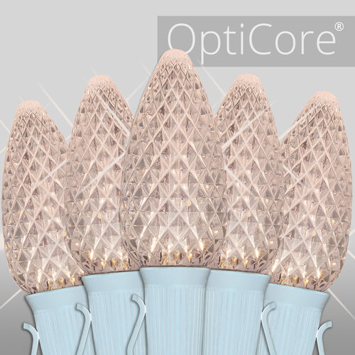 C9 Warm White Twinkle OptiCore Commercial LED Christmas Lights, Lights