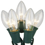 Clear C9 Lights on Green Wire