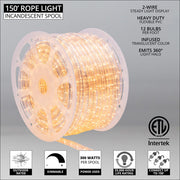 Clear Rope Light, 150 ft