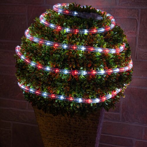 Cool White, Red LED Rope Light, 18 ft