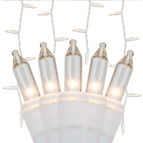 Curtain Lights, 150 Clear Mini Lights on White Wire
