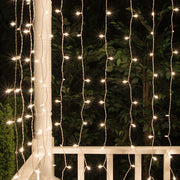 Curtain Lights, 150 Clear Mini Lights on White Wire