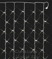 Curtain Lights, 150 Clear Mini Lights on White Wire