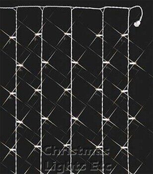 Curtain Lights, 150 Clear Mini Lights on White Wire