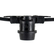 E26 - Medium Light Patio Stringer, Length, 10 Amp SJTW Black Wire