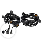 E26 - Medium Light Patio Stringer, Length, 10 Amp SJTW Black Wire