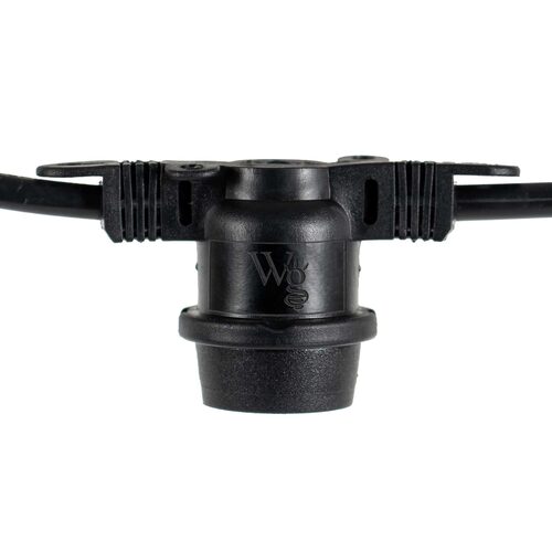 E26 - Medium Light Patio Stringer, Length, 10 Amp SJTW Black Wire