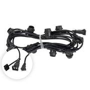 E26 - Medium Light Patio Stringer, Length, 10 Amp SJTW Black Wire