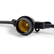 E26 - Medium Light Patio Stringer, Length, 10 Amp SJTW Black Wire