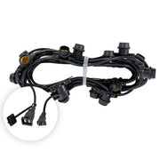 E26 - Medium Light Patio Stringer, Length, 10 Amp SJTW Black Wire