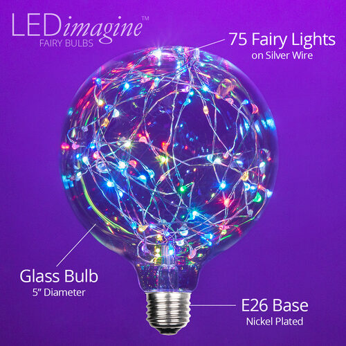 G125 Color Change RGB LEDimagineTM Fairy Light Bulbs