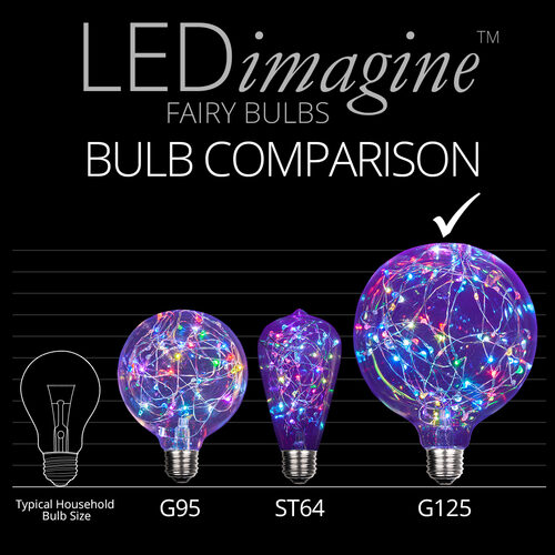 G125 Color Change RGB LEDimagineTM Fairy Light Bulbs