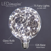 G125 Cool White LEDimagineTM Fairy Light Bulbs