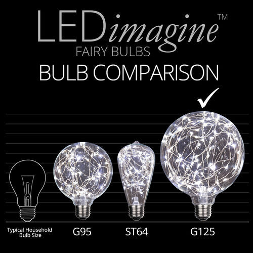 G125 Cool White LEDimagineTM Fairy Light Bulbs