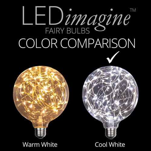 G125 Cool White LEDimagineTM Fairy Light Bulbs
