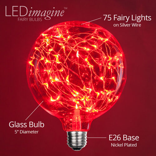 G125 Red LEDimagineTM Fairy Light Bulbs