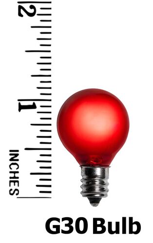 G30 Multicolor Satin Globe Lights, E12 - Candelabra Base