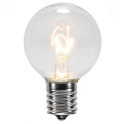 G40 Clear Transparent Globe Lights, E17 - Intermediate Base