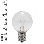 G40 Clear Transparent Globe Lights, E17 - Intermediate Base