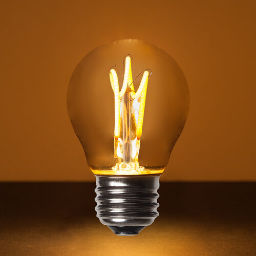 G45 Antiqued Glass Warm White FlexFilament Globe Light LED Edison Bulbs