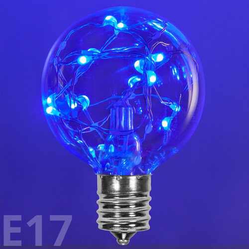 G50 Blue LEDimagineTM Fairy Light Bulbs, E17 - Intermediate Base