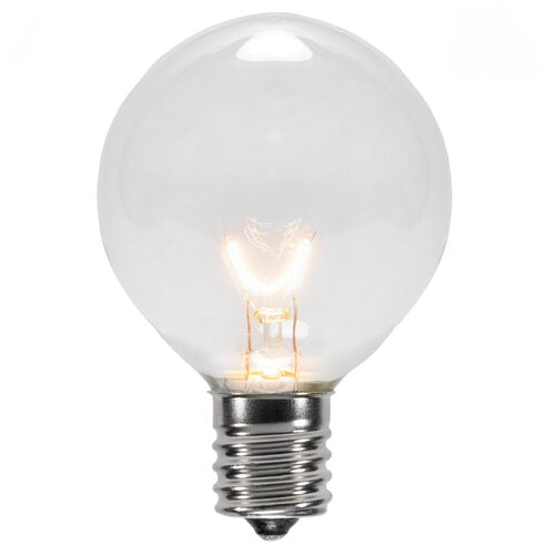 G50 Clear Transparent Globe Lights, E17 - Intermediate Base