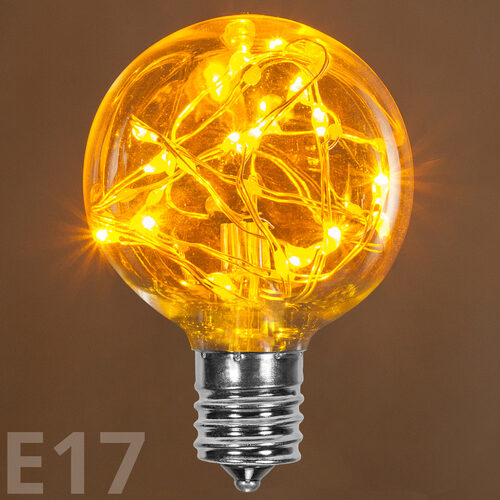 G50 Gold LEDimagineTM Fairy Light Bulbs, E17 - Intermediate Base