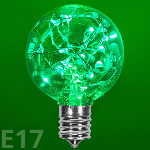 G50 Green LEDimagineTM Fairy Light Bulbs, E17 - Intermediate Base