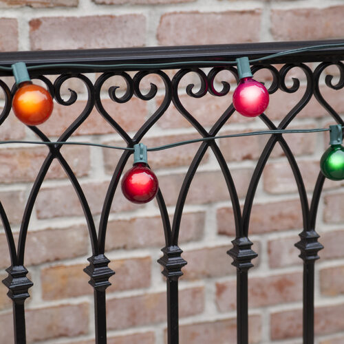 G50 Multicolor Satin Globe Lights, E12 - Candelabra Base