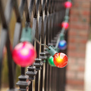 G50 Multicolor Satin Globe Lights, E12 - Candelabra Base
