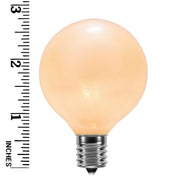 G50 Pearl White Triple Dipped Transparent Globe Lights, E17 - Intermediate Base