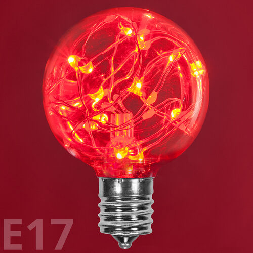 G50 Red LEDimagineTM Fairy Light Bulbs, E17 - Intermediate Base