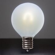 G50 Satin Glass Cool White FlexFilament Globe Light LED Edison Bulbs, E17 - Intermediate Base